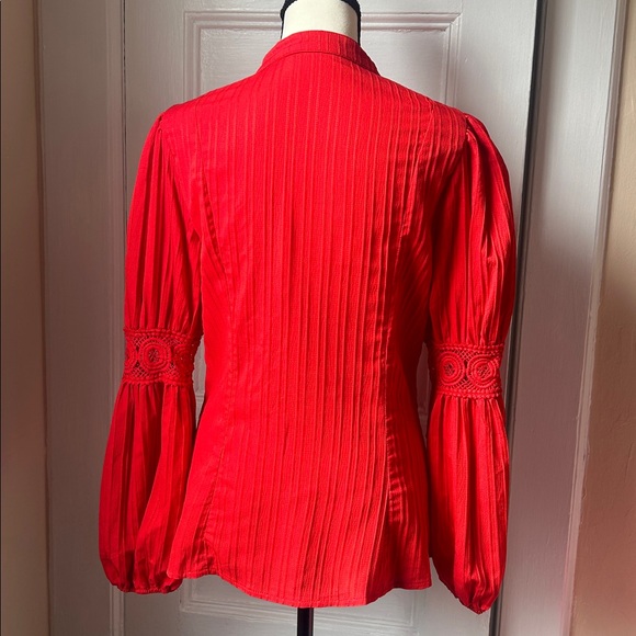 SHEIN Button Down Boho Eyelet Blouse - Picture 5 of 6